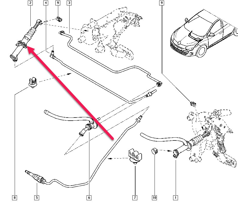 306107617R-1 ORJINAL HIDROLIK DEBRIYAJ MERKEZI ÜST MEGANE III